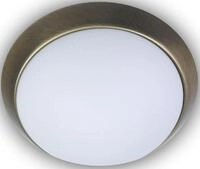 niermann Deckenleuchte Opal matt, Dekorring Altmessing