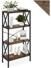 tectake B&uuml;cherregal Standregal, 4 Ebenen, inklusive Kippschutz, 61,5 x 31,5 x 133,5