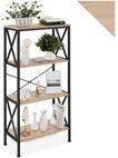 tectake B&uuml;cherregal Standregal, 4 Ebenen, inklusive Kippschutz, 61,5 x 31,5 x 133,5