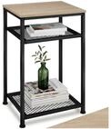 tectake Beistelltisch Ablagetisch, 45,5 x 36 x 75,5 cm, ausgestattet mit 2