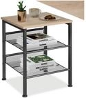 tectake Beistelltisch Schlafzimmertisch, 40,5 x 40 x 50,5 cm, Ablage & 2