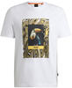 BOSS ORANGE T-Shirt Te_Tucan mit großem Aufdruck, beige