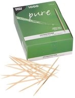 PAPSTAR Zahnstocherspender Zahnstocher, Holz pure rund 8 cm 1000 Stk