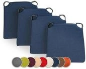 sunnypillow Stuhlkissen 4er Set Kissen Ma&szlig;e: 42 (vorne), 35 (hinten) x 40 x 5 cm