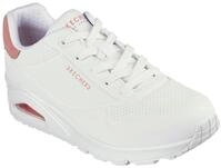 Sneaker SKECHERS "UNO - POP BACK", Damen, Gr. 35, rosa (wei&szlig;, rosa), Lederimitat,