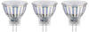 Paulmann LED-Leuchtmittel Glasreflektor 3er Pack GU4 345lm 4,2W 2700K 12V, Warmweiß