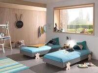 Vipack Kinderbett Modulo, stapelbares Einzelbett, inkl. Rolllattenrost, 2 Farben