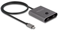 Delock Delock 11500 USB-C&reg; (USB 3.2 Gen 2) Umschalter Grau USB-Adapter, 50.00 cm