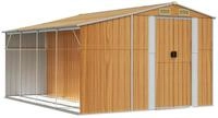 vidaXL Ger&auml;tehaus, Gartenhaus Hellbraun 277x365,5x179 cm Verzinkter Stahl
