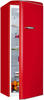 exquisit Vollraumkühlschrank RKS325-V-H-160E rot, 141 cm hoch, 55 cm breit