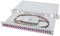 Digitus LWL Splei&szlig;box, 1HE, best&uuml;ckt, 24x LC DX, OM4 Netzwerk-Switch