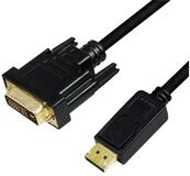LogiLink LogiLink CV0132 Videokabel-Adapter 3 m DisplayPort DVI Schwarz...