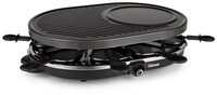 Tristar Raclette RA-2996 Raclette 8 Pf&auml;nnchen, Antihaftbeschichtung Schwarz, 8