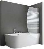 doporro Badewannenaufsatz Duschwand Badewanne Cor112 6mm ESG-Sicherheitsglas