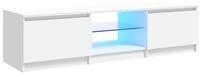 vidaXL TV-Schrank TV-Board mit LED-Leuchten Wei&szlig; 140x40x35,5 cm