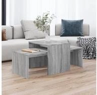 vidaXL Couchtisch, Couchtisch-Set Grau Sonoma 100x48x40 cm Holzwerkstoff