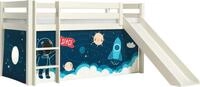 Vipack Spielbett Pino, Kiefer massiv, mit Rolllattenrost u. Textil-Set, Made in