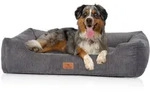 Knuffelwuff Tierbett Hundebett aus Cord Olivia, Schaumstoffflocken grau 75 cm x...