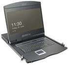 Digitus Netzwerkschrank 19' LCD KVM Konsole, 8-Port CAT 5, deutsche Tastat