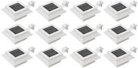 vidaXL LED Solarleuchte Solar-Au&szlig;enleuchten 12 Stk. LED Rechteckig 12 cm Wei&szlig;