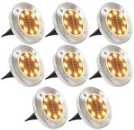 vidaXL LED Solarleuchte Solar-Bodenleuchten 8 Stk. LED Warmwei&szlig;