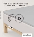 Schlafgut Spannbettlaken PURE TOPPER Bio-Baumwolle mit Elasthan 170 g/m&sup2; f&uuml;r...