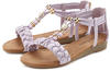 LASCANA Sandale Sandalette, Sommerschuh mit raffiniertem Riemchen VEGAN, lila