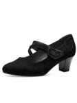 Pumps JANA, Damen, Gr. 37, schwarz, Lederimitat, Textil, Schuhe Pumps