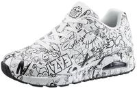 Sneaker SKECHERS "UNO-PROCESS SKETCH", Damen, Gr. 35, schwarz-wei&szlig; (wei&szlig;,...
