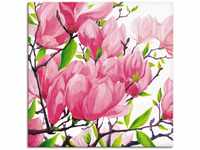 Artland Wandbild Pinke Magnolien, Blumen (1 St), als Alubild, Outdoorbild,