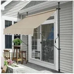 pro.tec Klemmmarkise &raquo;Stem&laquo; ohne Bohren Stahlgestell 350x120x220-309 cm Sandfarben