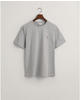 Gant T-Shirt REG SHIELD SS T-SHIRT mit Logostickerei auf der Brust, grau