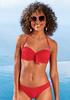 LASCANA Bikini-Hose Cana unifarben aus Strukturware, rot