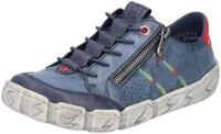 Sneaker RIEKER, Damen, Gr. 36, blau (dunkelblau, rot), Leder, Lederimitat,...