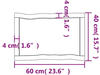 vidaXL Tischplatte Tischplatte 60x40x(2-4) cm Massivholz Behandelt Baumkante (1...