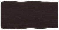 vidaXL Tischplatte Tischplatte 80x40x(2-4) cm Massivholz Behandelt Baumkante (1...