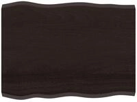 vidaXL Tischplatte, 80x60x(2-4) cm Massivholz Behandelt Baumkante