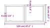 vidaXL Tischplatte Tischplatte 120x50x(2-4) cm Massivholz Behandelt Baumkante...