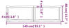 vidaXL Tischplatte Tischplatte 140x40x(2-4) cm Massivholz Unbehandelt Baumkante...