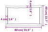 vidaXL Tischplatte Tischplatte 80x40x(2-6) cm Massivholz Behandelt Baumkante (1...