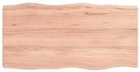 vidaXL Tischplatte Tischplatte 100x50x(2-6) cm Massivholz Behandelt Baumkante...