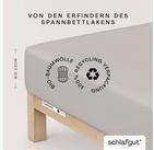 Schlafgut Spannbettlaken CASUAL Bettlaken 100% gek&auml;mmte Bio-Baumwolle, 150...