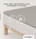 Schlafgut Spannbettlaken PURE TOPPER Bio-Baumwolle mit Elasthan 170 g/m&sup2; f&uuml;r...