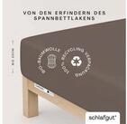 Schlafgut Spannbettlaken CASUAL Bettlaken 100% gek&auml;mmte Bio-Baumwolle, 150...