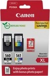 Canon PG-560XL Schwarz und CL-561XL Farbe + Fotopapier Vorteilspack...