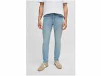 BOSS ORANGE Slim-fit-Jeans Delaware BC-C mit BOSS Leder-Badge, blau