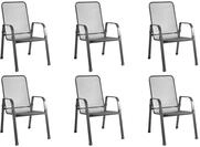 MFG Freizeitm&ouml;bel Gartenstuhl Mec-Stor Streckmetall Stapelsessel 6 er Set /