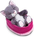 Nici Pl&uuml;schfigur NICI Kuscheltier Katze grau 12 cm schlafend Sleeping Pets