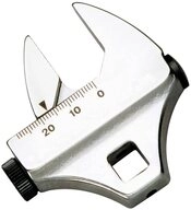 BAHCO Gabelschl&uuml;ssel Kr&auml;henfu&szlig;-Rollgabelschl&uuml;ssel 3/8&Prime;, Skala in&Prime; (1 1/8) +