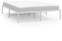 vidaXL Bettgestell, Bettrahmen Metall Wei&szlig; 140x200 cm